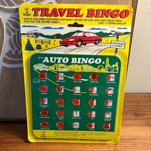 Travel Bingo Game - Auto Bingo 2 Cards NWT